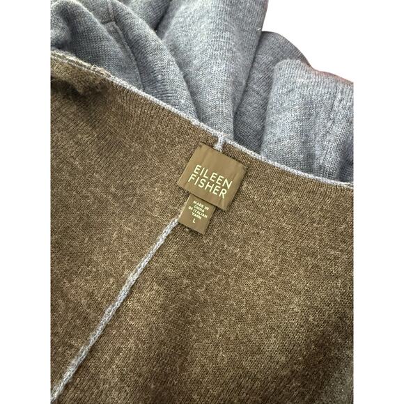 Eileen Fisher Cardigan Women L One Button Merino Wool Quiet Luxur Sweater - Picture 7 of 10